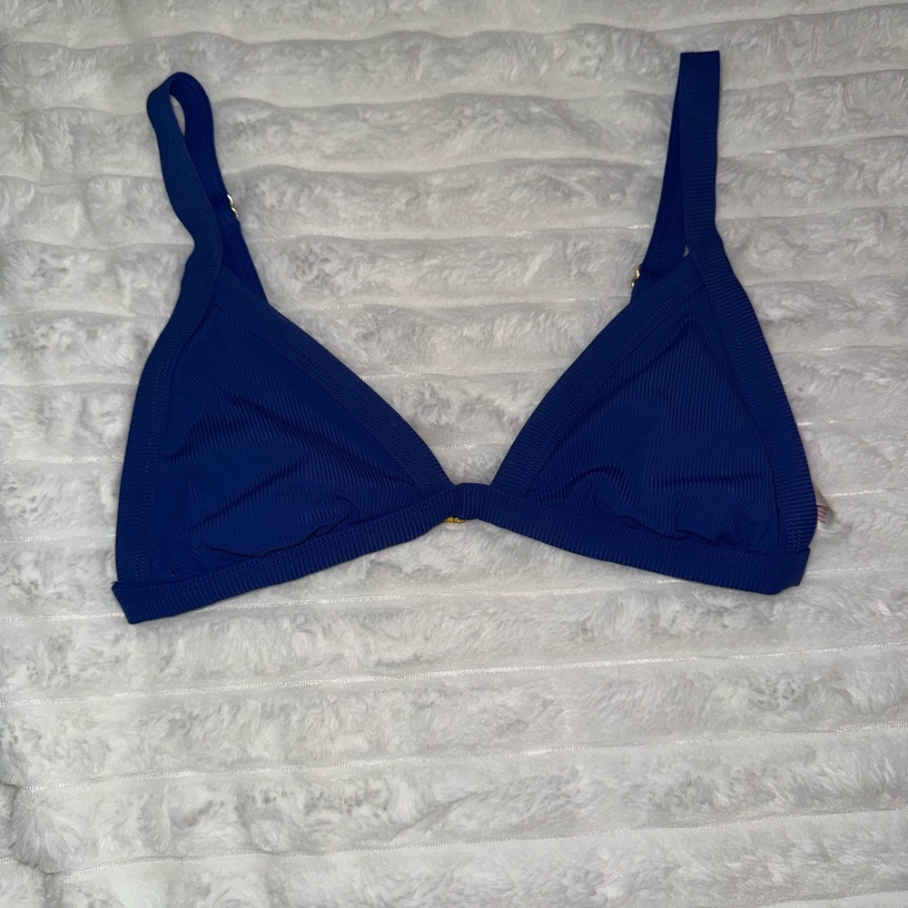 Blue Triangle Bikini Top